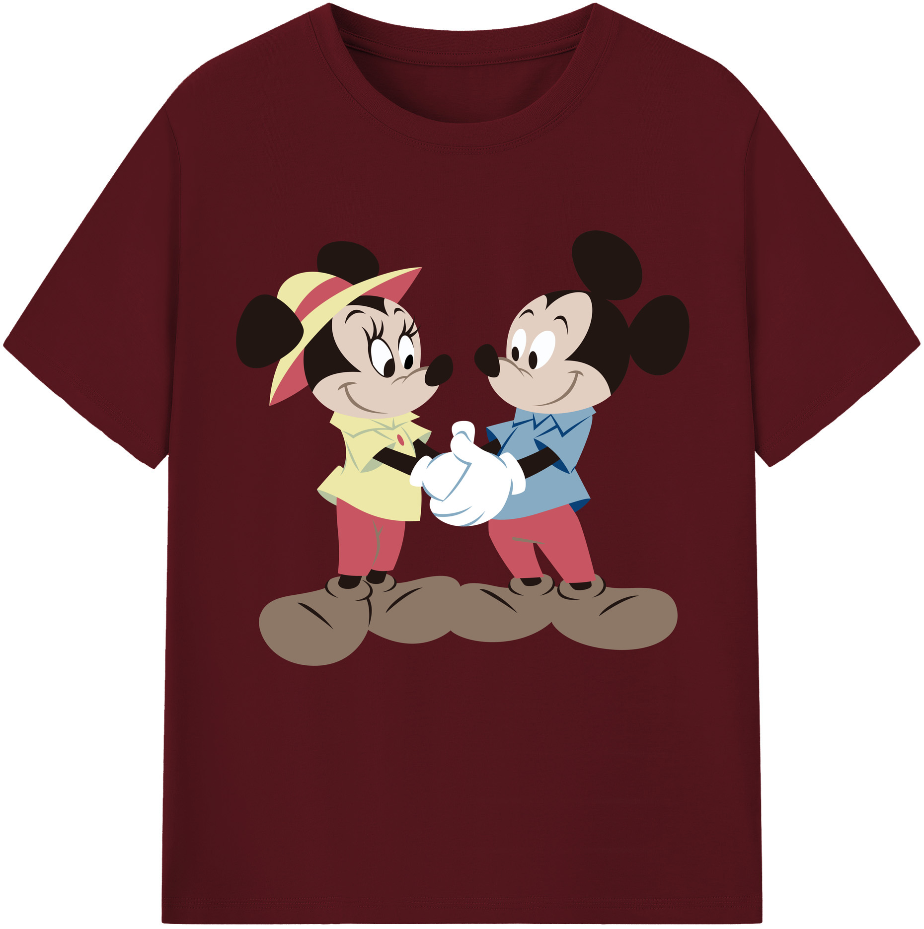 （画像用） ミッキーマウス Mickey Mouse 綿100％半袖Tシャツ（フロントプリント）